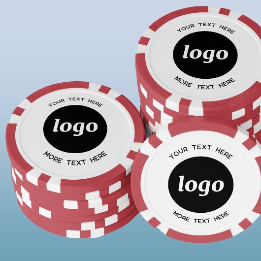 Einfache Werbung für Logos und Texte Pokerchips