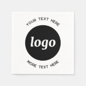 Einfache Werbung für Logos und Texte Serviette (Vorderseite)