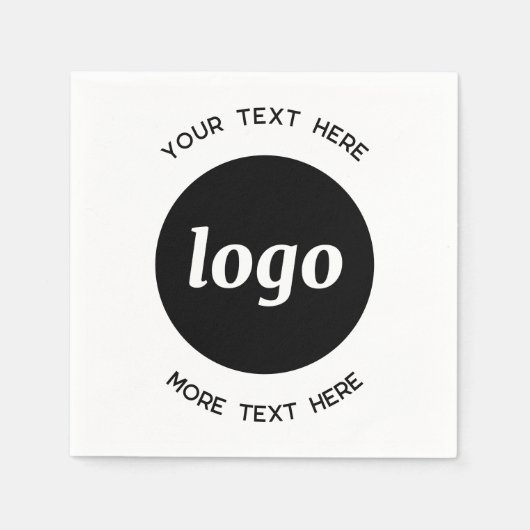 Einfache Werbung für Logos und Texte Serviette (Vorderseite)