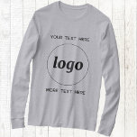 Einfache Werbung für Logos und Texte T-Shirt<br><div class="desc">Fügen Sie Ihr eigenes Logo und Textauswahl zu diesem Design hinzu. Entfernen Sie den oberen oder unteren Text,  wenn Sie es vorziehen. Minimalistisch und beruflich. Ideal für Mitarbeitermarken,  für Firmenveranstaltungen und Messen oder als Werbeprodukt für Ihre Kunden und Kunden.</div>