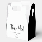 Einfache Wertschätzung für Schwarz-weiße Logos Geschenkschachtel (Geöffnet)