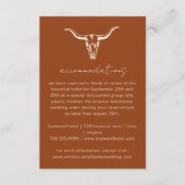 Einfache Western Bohemische Kuhschädel Unterkünfte Begleitkarte (Vorderseite)