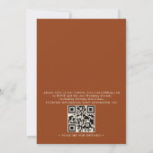 Einfache westliche Bohemian-Kuh-Schädel-QR-Code-Ho Einladung (Rückseite)