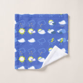 einfache Wettersymbole Badhandtuch Set (Waschlappen)