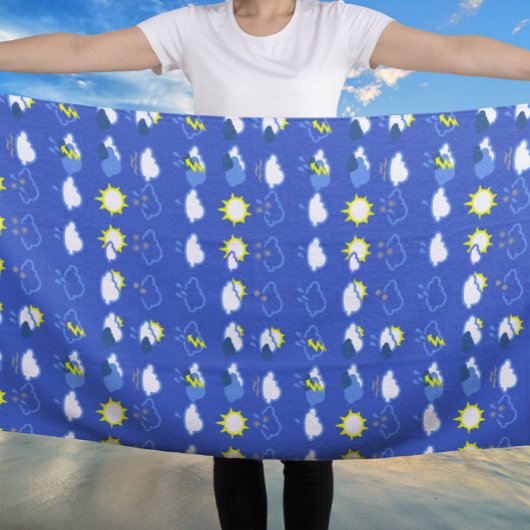 einfache Wettersymbole Strandtuch