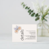 Einfache Whimsical Butterfly Coral und Violet Begleitkarte (Stehend Vorderseite)