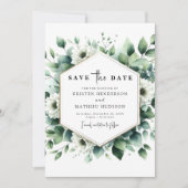 Einfache Whimsical Eukalyptus Digital Wedding Save The Date (Vorderseite)