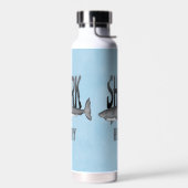 Einfache Whimsical Fun Ocean Cool Shark Bite Trinkflasche (Links)