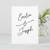 Einfache whimsical handgeschriebene Save-the-Date- Save The Date (Stehend Vorderseite)