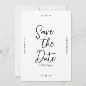 Einfache whimsical handgeschriebene Save-the-Date- Save The Date (Rückseite)