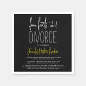 Einfache Whimsical Schwarz-weiß Fun Fakten Scheidu Serviette (Vorderseite)