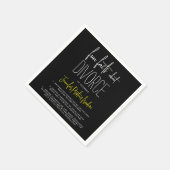 Einfache Whimsical Schwarz-weiß Fun Fakten Scheidu Serviette (Ecke)