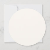 Einfache Whimsikische Wildblume | Sage Green Circl Einladung (Rückseite)