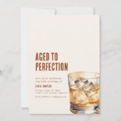 Einfache Whiskey im Alter bis zur Perfektion Gebur Einladung (Vorderseite)