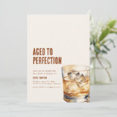 Einfache Whiskey im Alter bis zur Perfektion Gebur Einladung (Stehend Vorderseite)