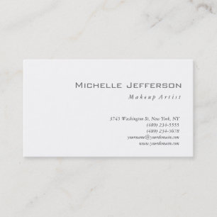 Einfache White Attraktive Charming Business Card Visitenkarte
