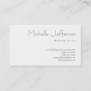 Einfache White Attraktive Charming Business Card Visitenkarte