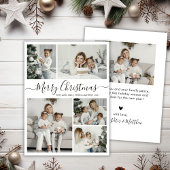 Einfache White Black 5 Foto Collage Weihnachten