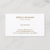 Einfache White-Business-Karte Visitenkarte (Rückseite)