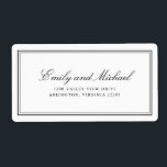Einfache White Classic Elegante Typografie<br><div class="desc">Dieses einfache,  elegante und geschmackvoll gestaltete klassische Adresseedesign besticht durch eine doppelte Grenze,  in der Ihr Text eingerahmt wird. Klassische Schriftzeichen werden für die Namen von Braut und Bräutigam verwendet,  gepaart mit zeitlosen Serif-Schriftart für die Adresse.</div>