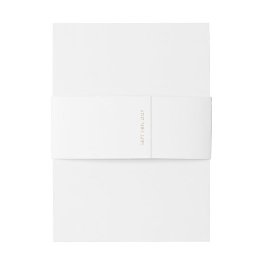 Einfache White Couple Initials Wedding Einladungsbanderole (Rückseitenbeispiel)