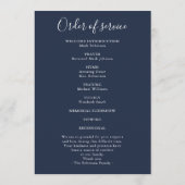 Einfache White Cross Blue Gedenkorde Programm (Rückseite)