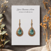 Einfache White Custom Earring Business Card