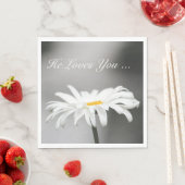 Einfache White Daisy-Blume Serviette (Beispiel)