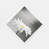 Einfache White Daisy-Blume Serviette (Ecke)