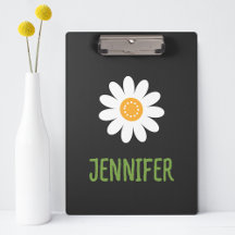 Einfache White Daisy Monogram