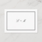 Einfache White Elegant Wedding Details QR Code Begleitkarte (Rückseite)