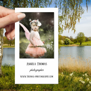 Einfache White Fotos Fotograf Business Card Visitenkarte