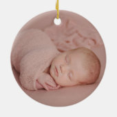 Einfache White Gold Angel Bless Taufkalligraphie Keramik Ornament (Hinten)