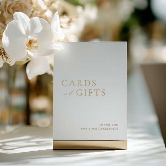 Einfache White & Gold Cards & Geschenke Hochzeitsz Folieneinladung