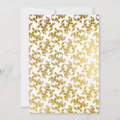 Einfache White Gold Ornaments Paare Dusche lädt ei (Rückseite)