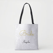 Einfache White Gold Wedding Bridge Tasche (Vorderseite)