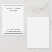 Einfache White Hair Clip| Barrett-Display-Karte Visitenkarte (Vorne/Hinten)