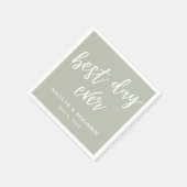 Einfache White Handwriting Best Day Serviette (Ecke)