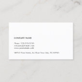 Einfache White Imitats Gold Strip Monogram Consult Visitenkarte (Rückseite)