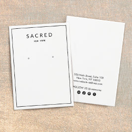 Einfache White Modern Earring Juwelier Display