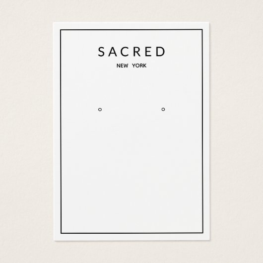 Einfache White Modern Earring Juwelier Display (Vorderseite)