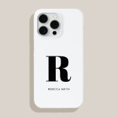 Einfache White Modern Monogram Case-Mate iPhone Hülle