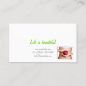 Einfache White Nutritionist Business Card Visitenkarte (Rückseite)
