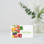 Einfache White Nutritionist Business Card Visitenkarte (Stehend Vorderseite)