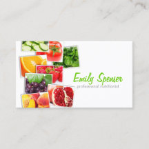 Einfache White Nutritionist Business Card