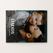 Einfache White Overlay Typ Daddy Foto Puzzle (Horizontal)