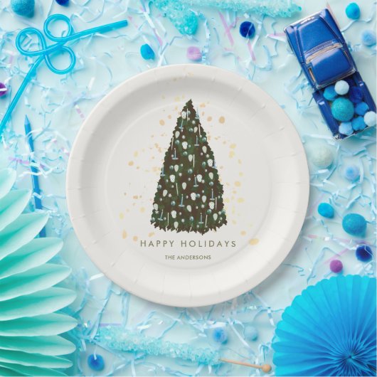 Einfache White Paper Plate für Weihnachtsbaum Pappteller (Party)