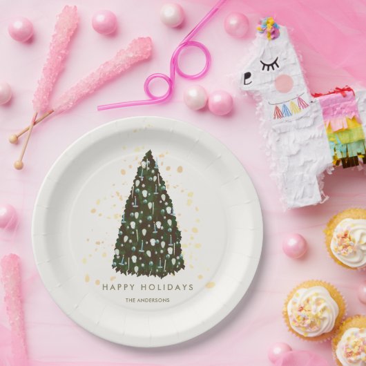 Einfache White Paper Plate für Weihnachtsbaum Pappteller (Party)