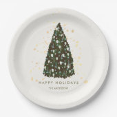 Einfache White Paper Plate für Weihnachtsbaum Pappteller (Vorderseite)