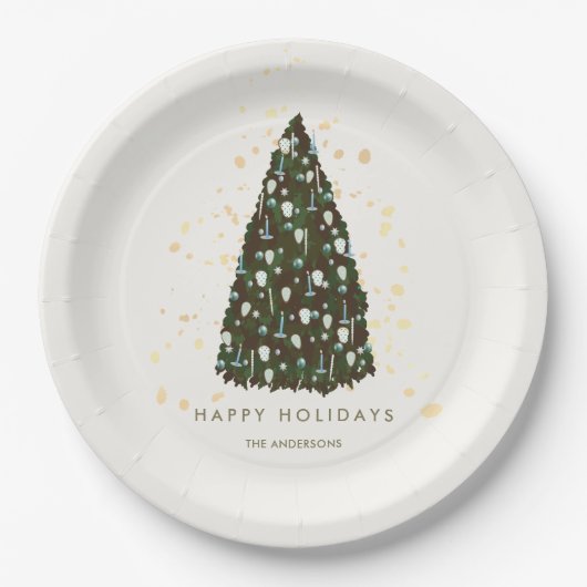 Einfache White Paper Plate für Weihnachtsbaum Pappteller (Vorderseite)